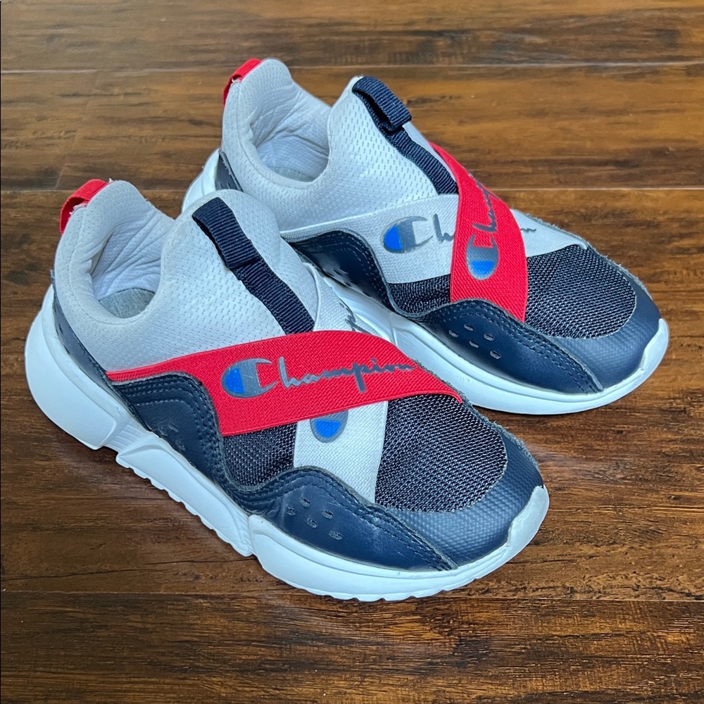 Champion Kids Athletic Slip-On Sneakers in Navy & Red Size 1 - Picture 9 of 12